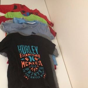 BUNDLE OF 8 BOYS SIZE 7 SHIRTS HURLEY/ADIDAS/PUMA